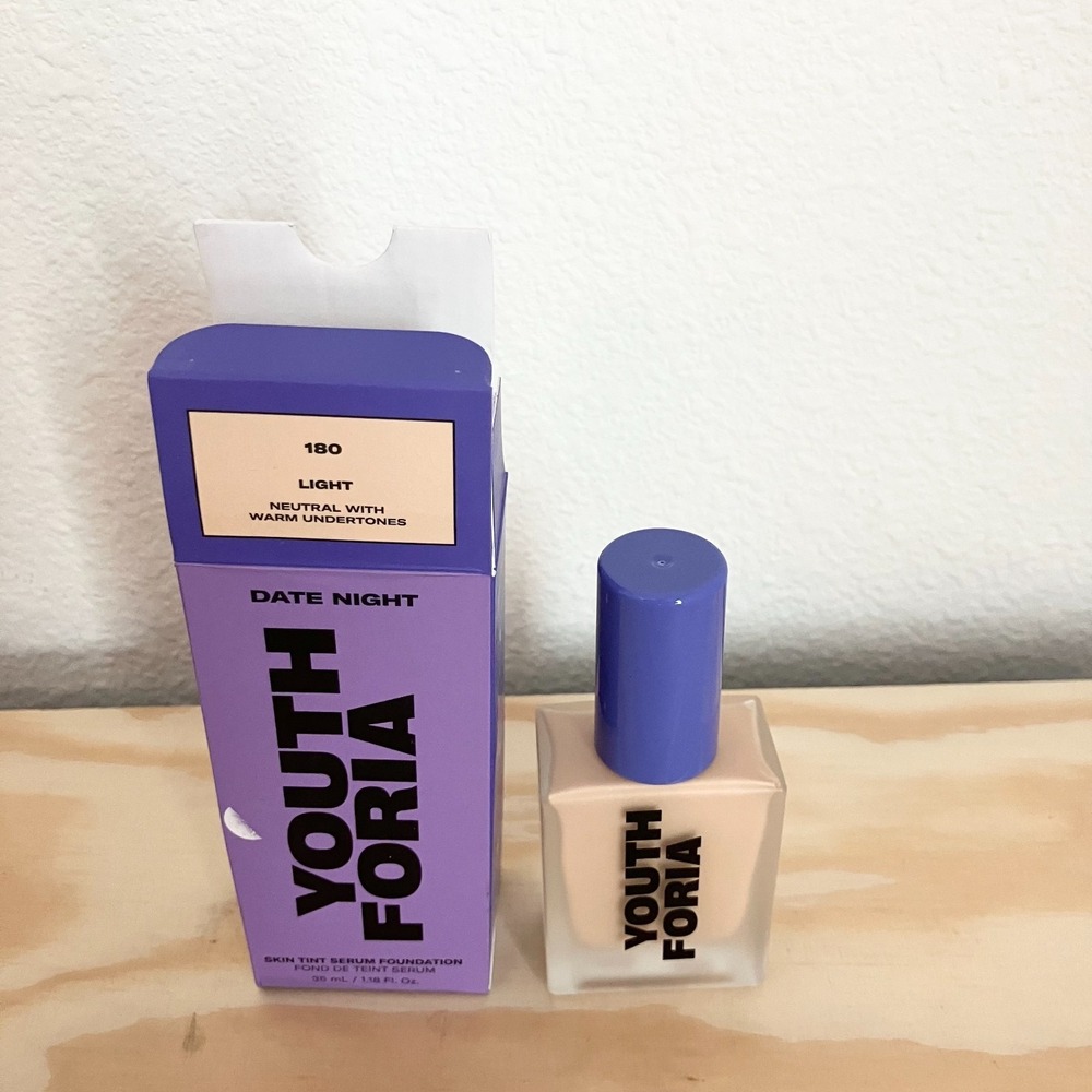 Youth Foria Skin Tint Serum Foundation #180 Light Neutral Warm Undertone New